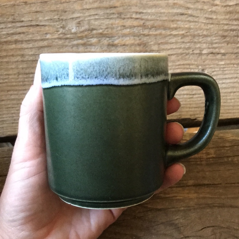VTG 70s Set of 4 Mismatched Boho Earthy Dip Glaze Ceramic Mugs, Made in Japan - Picture 3 of 11